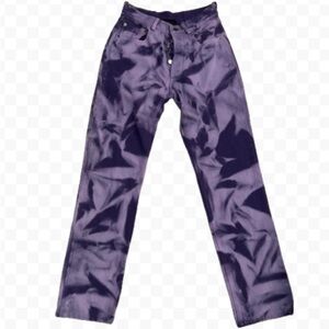 Assembly The Label Purple Tie Dye Button Fly Straight Denim Jeans Size XS
